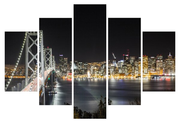 Obraz Brooklynského mostu a New Yorku (150x105 cm)