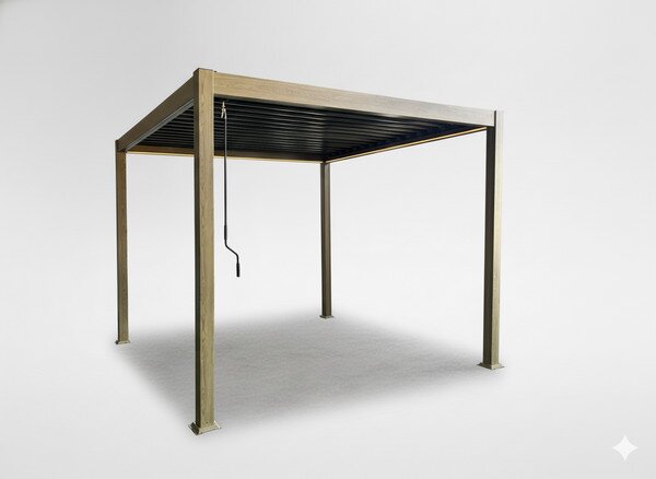 Záhradná pergola SIENA hnedá 300x300 cm RIT1415