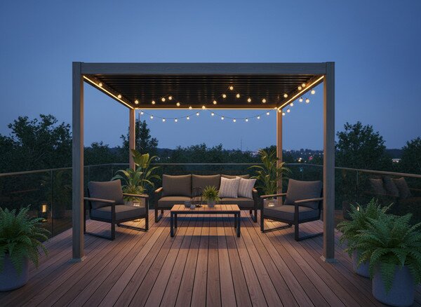 Záhradná pergola SIENA hnedá 300x390 cm RIT1439