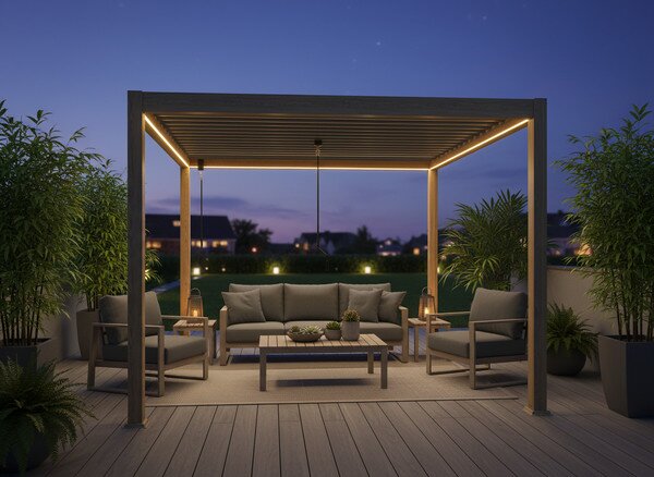 Záhradná pergola SIENA hnedá 300x390 cm RIT1439