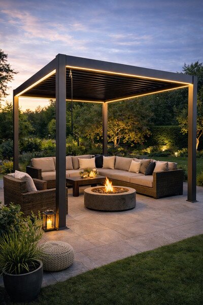 Záhradná pergola SIENA hnedá 300x390 cm RIT1439