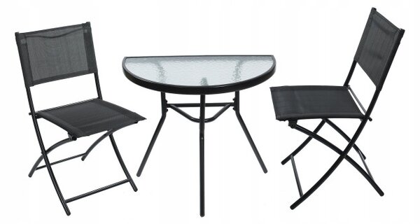 Set záhradného nábytku BISTRO čierny