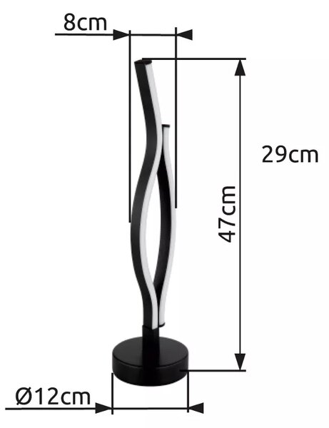 Globo 67206T LED stolná lampička GERONIMO | 12W integrovaný LED zdroj | 460lm | 3000K