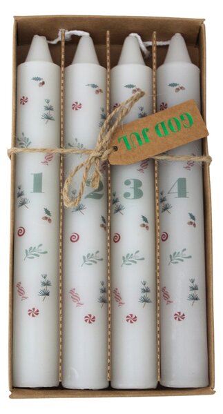 Adventné sviečky Christmas Ginger – sada 4 ks