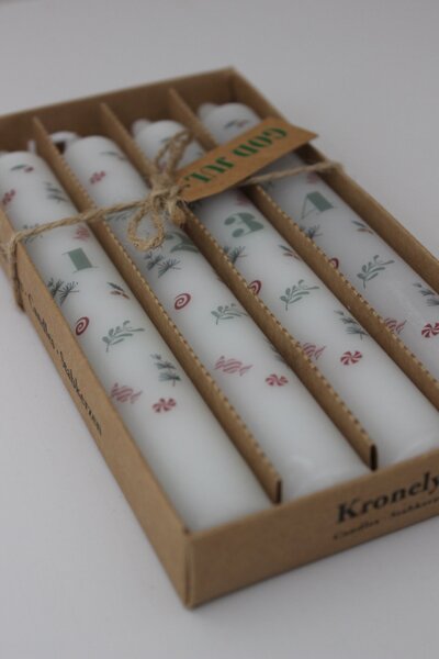 Adventné sviečky Christmas Ginger – sada 4 ks