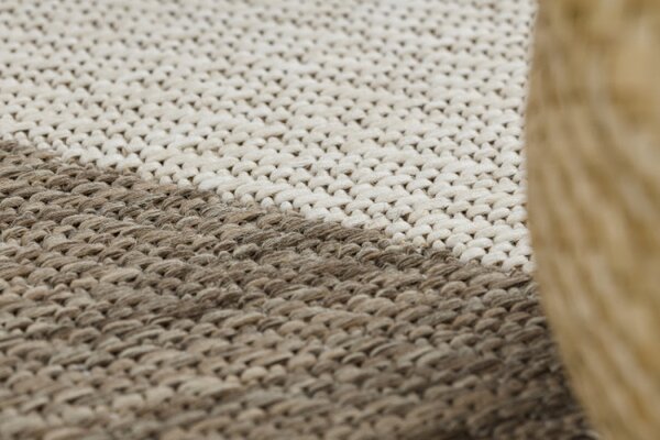 Koberec Šnúrkový SIZAL FLOORLUX 20489 champagne / taupe Trojuholníky