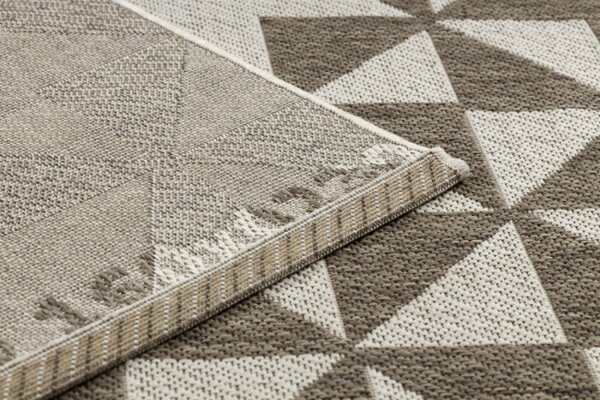 Koberec Šnúrkový SIZAL FLOORLUX 20489 champagne / taupe Trojuholníky