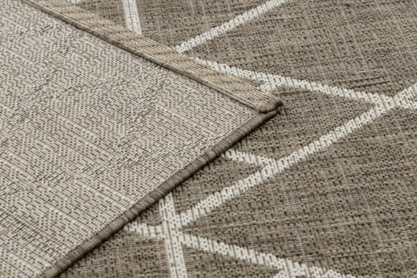 Koberec Šnúrkový SIZAL FLOORLUX 20508 taupe / champagne Trojuholníky