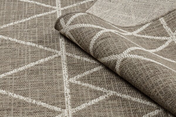 Koberec Šnúrkový SIZAL FLOORLUX 20508 taupe / champagne Trojuholníky