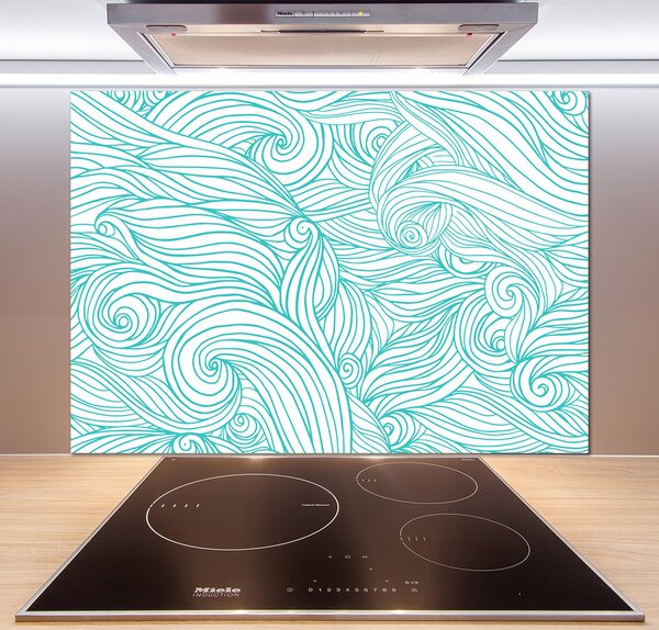 Panel do kuchyne Modré vlny pl-pksh-100x70-f-82527147