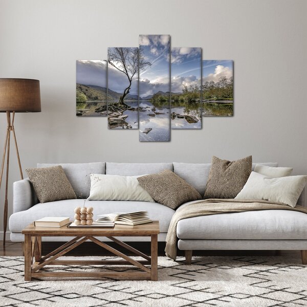 Obraz rieky za stromom (150x105 cm)