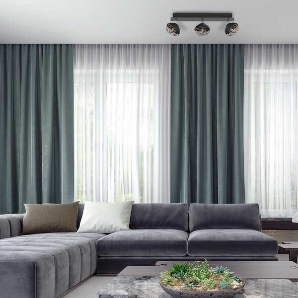 Bodové svietidlo Logan, 3x zlaté/čierne kovové tienidlo, b