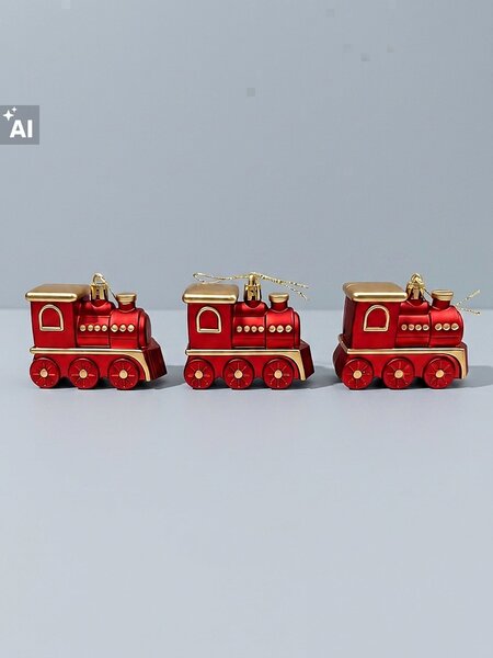 Sinsay - Vianočné gule v tvare lokomotívy 3 pack - viacfarebná
