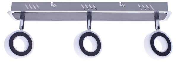 Bodové LED svietidlo Sole, 3x LED 15w, 4000k, ch/b