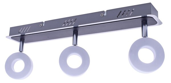 Bodové LED svietidlo Sole, 3x LED 15w, 4000k, ch/b