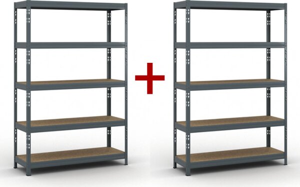 Policový regál 1+1 ZADARMO, 1786x1200x400 mm, nosnosť 280kg
