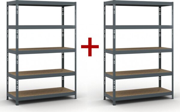 Policový regál 1+1 ZADARMO, 1786x1200x500 mm, nosnosť 280kg