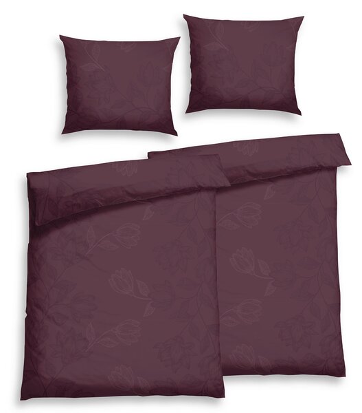 POSTEĽNÁ BIELIZEŇ, flanel, bobuľová, 140/200 cm Florella - Obliečky & plachty