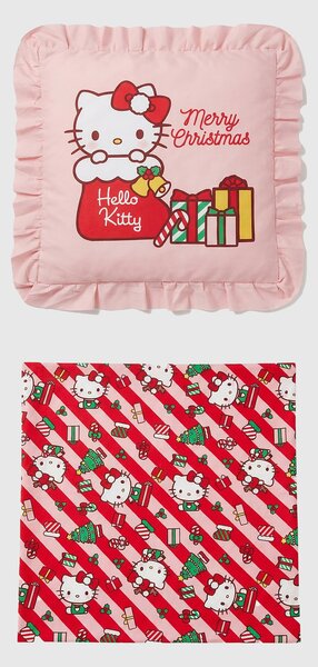 Sinsay - Vianočné dekoratívne obliečky na vankúš s volánom Hello Kitty 2 pack - červená