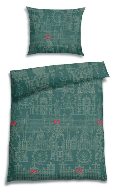 POSTEĽNÁ BIELIZEŇ, flanel, smaragdovozelená, 140/200 cm Florella - Obliečky & plachty
