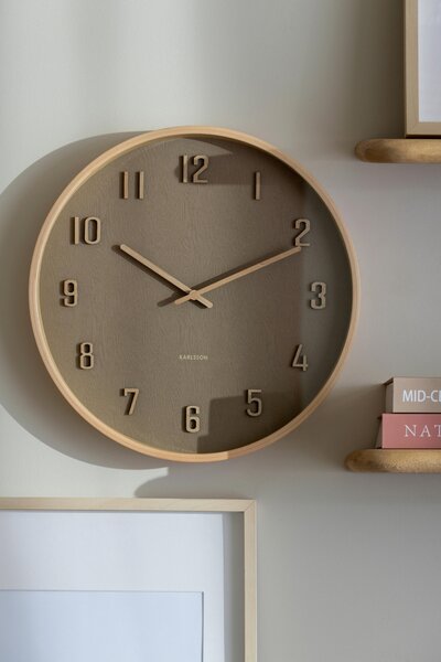 NÁSTENNÉ HODINY svetlohnedá 41 cm Karlsson - Hodiny, Online Only