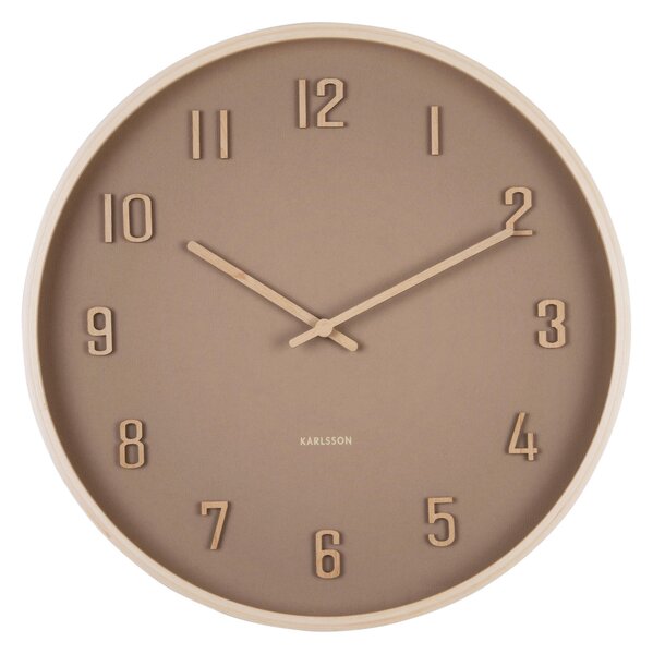 NÁSTENNÉ HODINY svetlohnedá 41 cm Karlsson - Hodiny, Online Only
