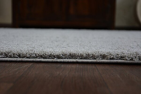 Koberec Micro fiber soft shaggy strieborný