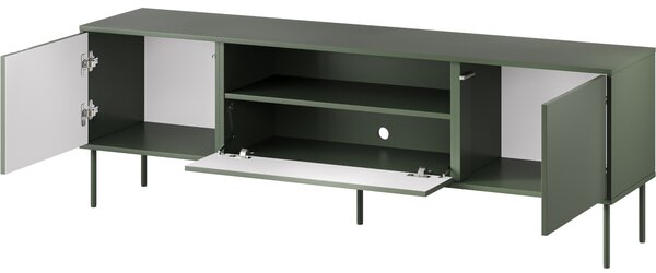 MEBLINE Komoda RTV TIFFANY 180 zelená mat