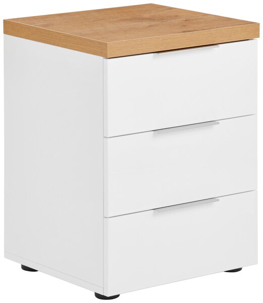 NOČNÝ STOLÍK, biela, farba duba, 45/55/43 cm Xora - Online Only spálne, Online Only