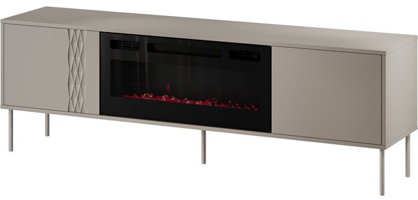 MEBLINE Komoda RTV s krbom TIFFANY 180 béžová mat