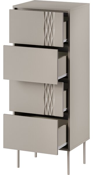 MEBLINE Komoda TIFFANY 4S béžová mat