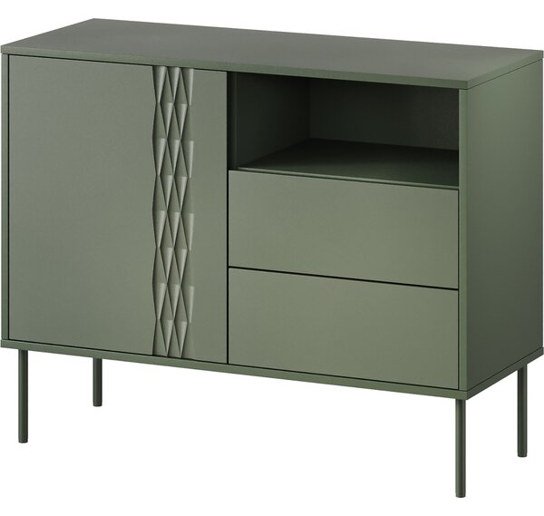 MEBLINE Komoda TIFFANY 1D2S zelená mat