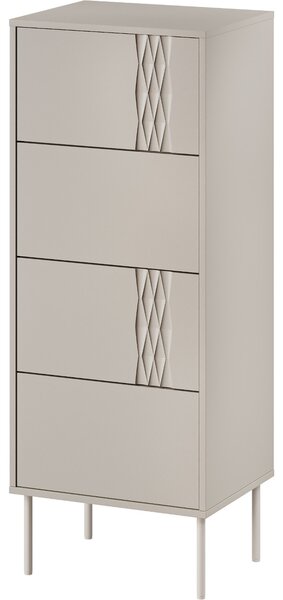 MEBLINE Komoda TIFFANY 4S béžová mat