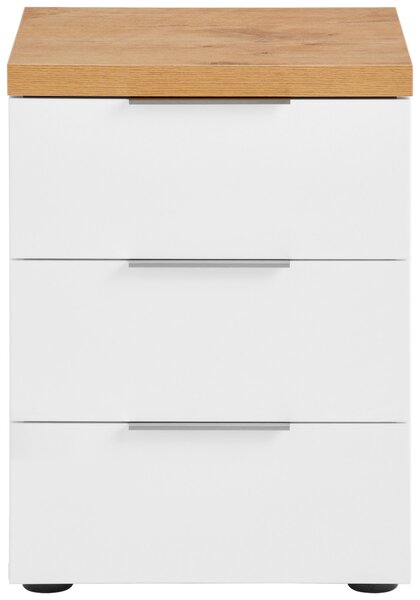 NOČNÝ STOLÍK, biela, farba duba, 45/55/43 cm Xora - Online Only spálne, Online Only