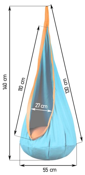 Závesné kreslo Cocoon Neo-Sport tyrkysové