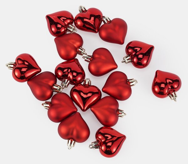 Sinsay - Balenie 16 vianočných ozdôb - červená