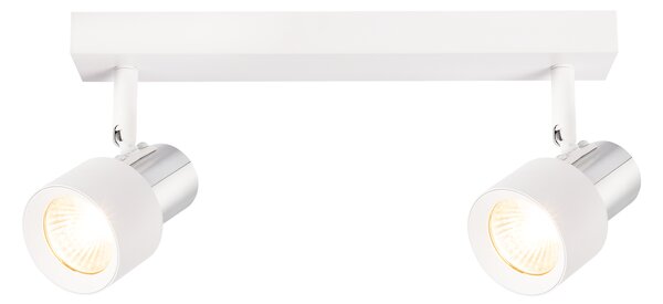 Bodové svietidlo Cino, 2x biele/chrómové kovové tienidlo, w