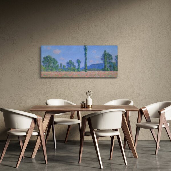 Obraz - Claude Monet, Poppy Field (Giverny), reprodukcia (120x50 cm)