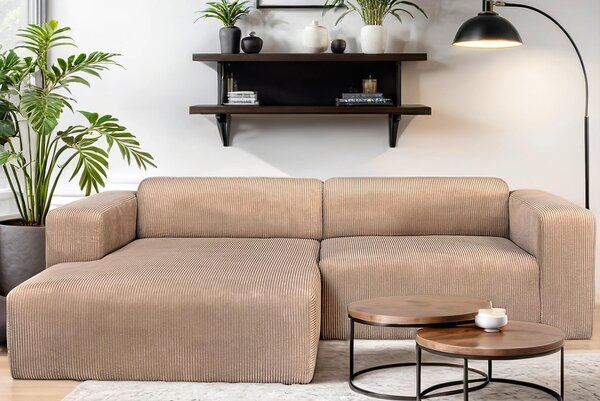 ROHOVÁ SEDAČKA, textil, svetlohnedá P & B - Sedačky, Online Only