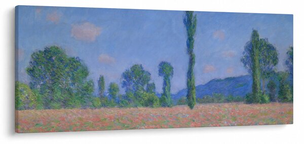 Obraz - Claude Monet, Poppy Field (Giverny), reprodukcia (120x50 cm)