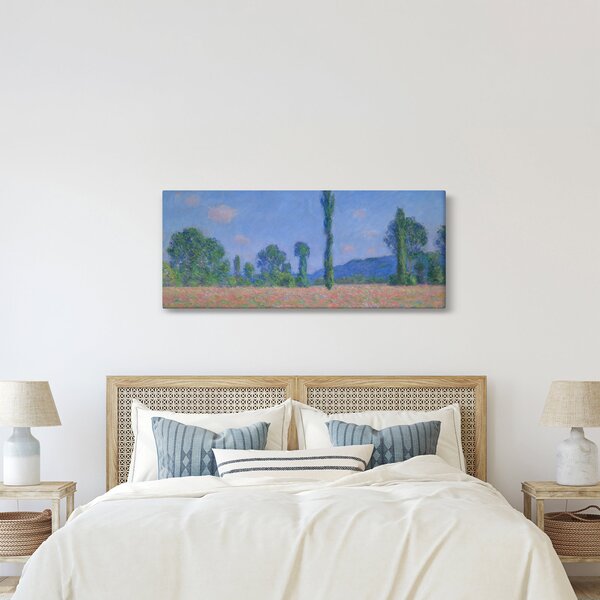 Obraz - Claude Monet, Poppy Field (Giverny), reprodukcia (120x50 cm)