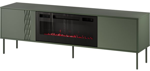 MEBLINE Komoda RTV s krbom TIFFANY 180 zelená mat