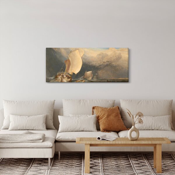 Obraz - William Turner, Fishing Boats with Hucksters Bargaining for Fish, reprodukcia (120x50 cm)