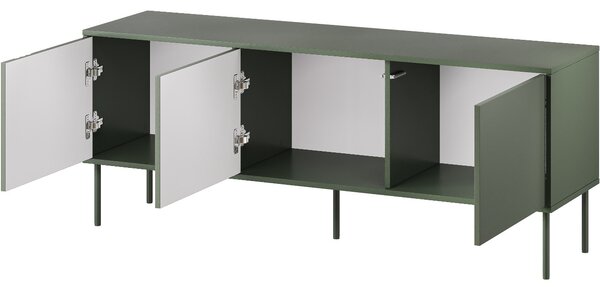 MEBLINE Komoda RTV TIFFANY 150 zelená mat