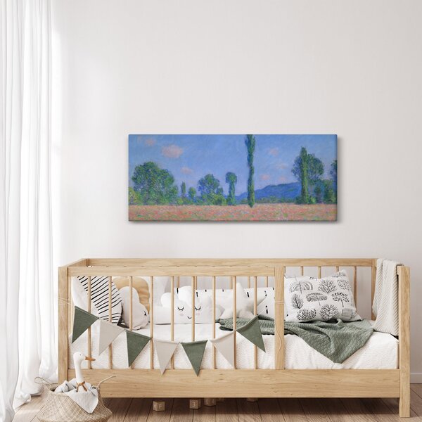Obraz - Claude Monet, Poppy Field (Giverny), reprodukcia (120x50 cm)