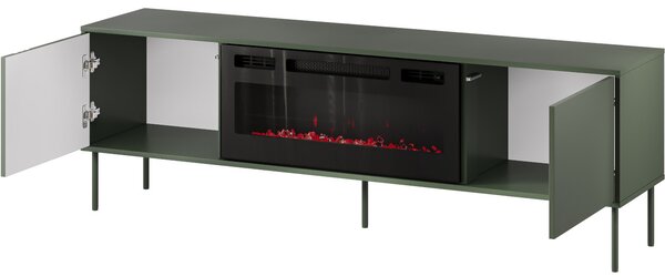 MEBLINE Komoda RTV s krbom TIFFANY 180 zelená mat