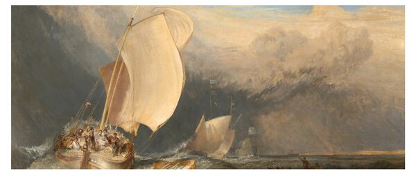 Obraz - William Turner, Fishing Boats with Hucksters Bargaining for Fish, reprodukcia (120x50 cm)