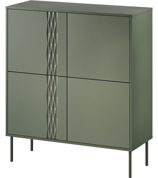 MEBLINE Komoda TIFFANY 4D zelená mat