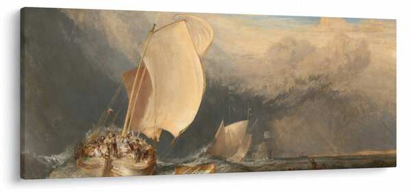 Obraz - William Turner, Fishing Boats with Hucksters Bargaining for Fish, reprodukcia (120x50 cm)