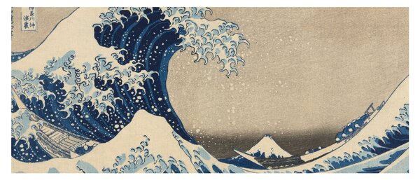 Obraz - Katsushika Hokusai, Under the Wave off Kanagawa, reprodukcia (120x50 cm)